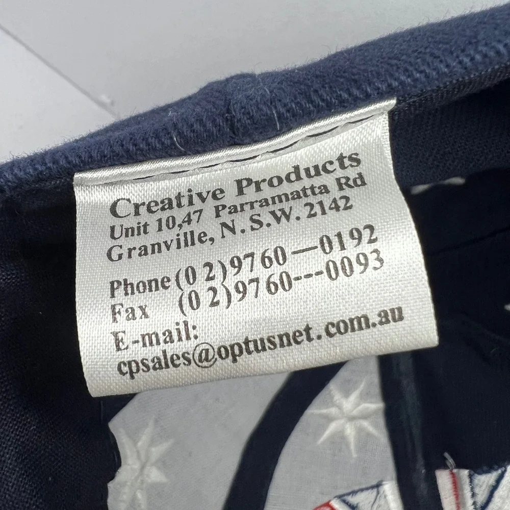 Australia Flag Embroidered Baseball Cap Hat Adjustable Strap Navy Blue‎ Nation